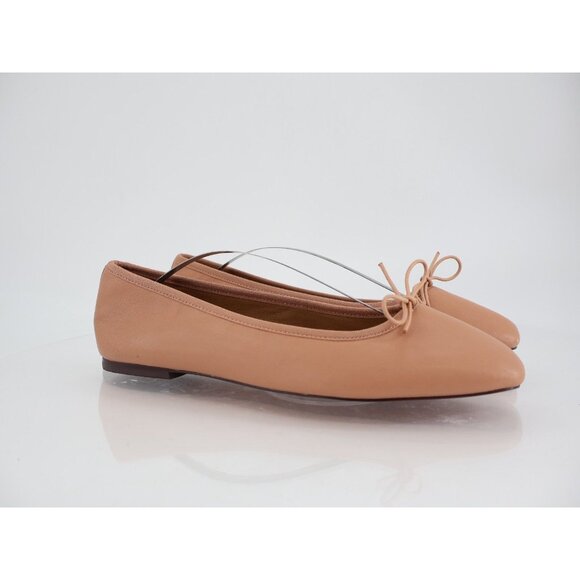 Madewell The Anelise Leather Ballet Flats Nude Tan Pointed Toe Women’s Size 10 - Picture 2 of 14